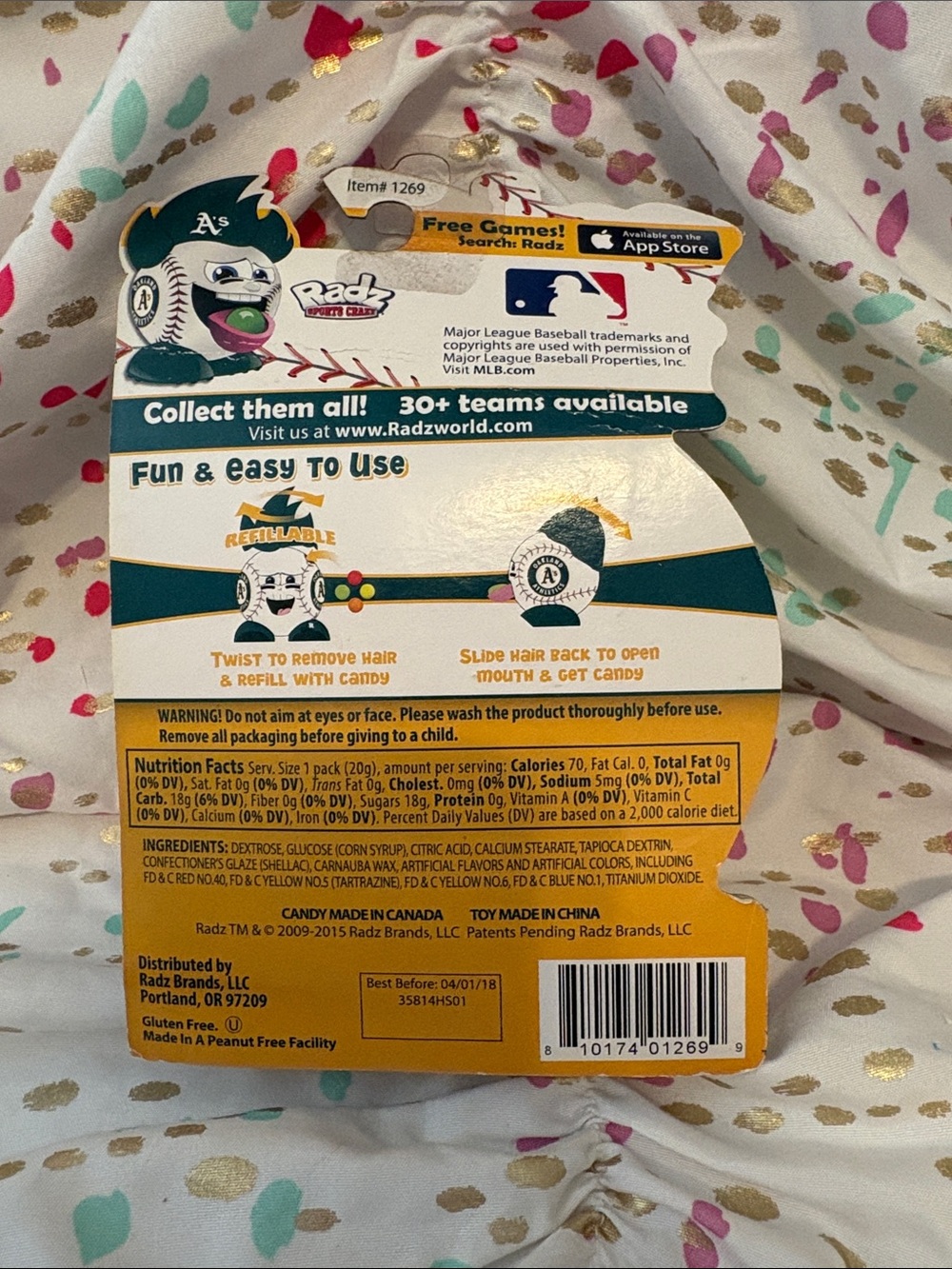Collectable Sports Crazy Oakland A's Baseball Candy Dispenser - Picture 2 of 2